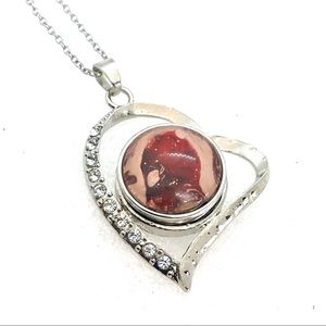 Heart Necklace Handmade 20mm snap SN20